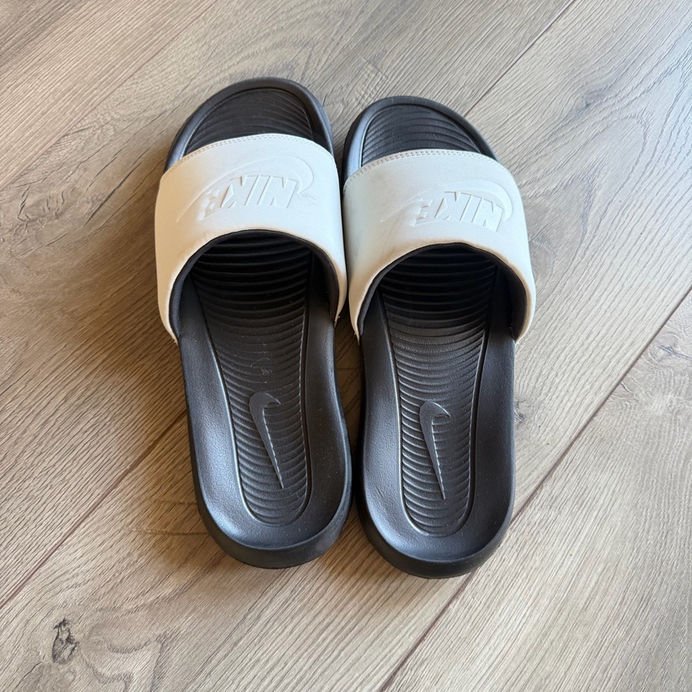 Nike Dual-Tone Black and White Slides